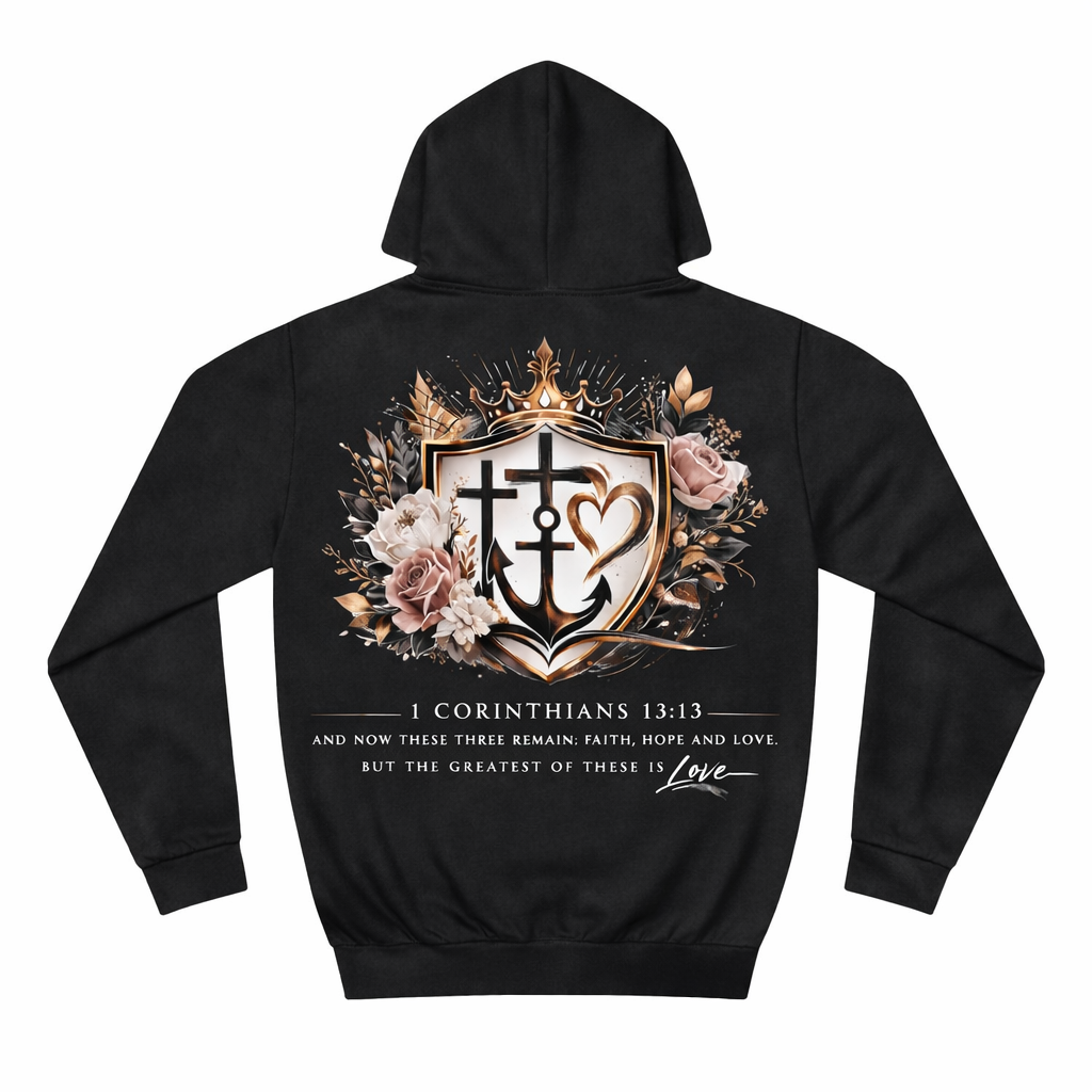 The Legacy Crest Hoodie – Faith • Hope • Love - Black