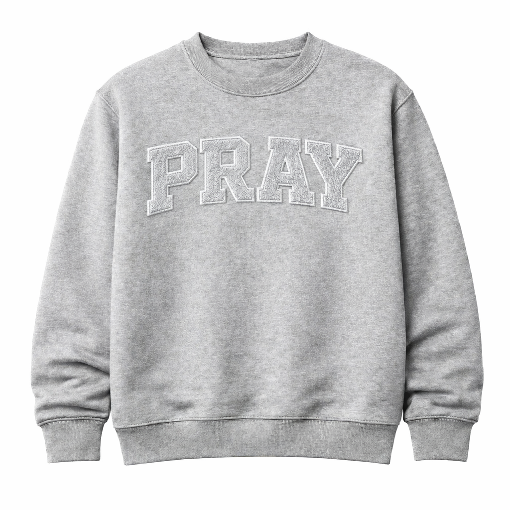 GREY on GREY Pray crew neck